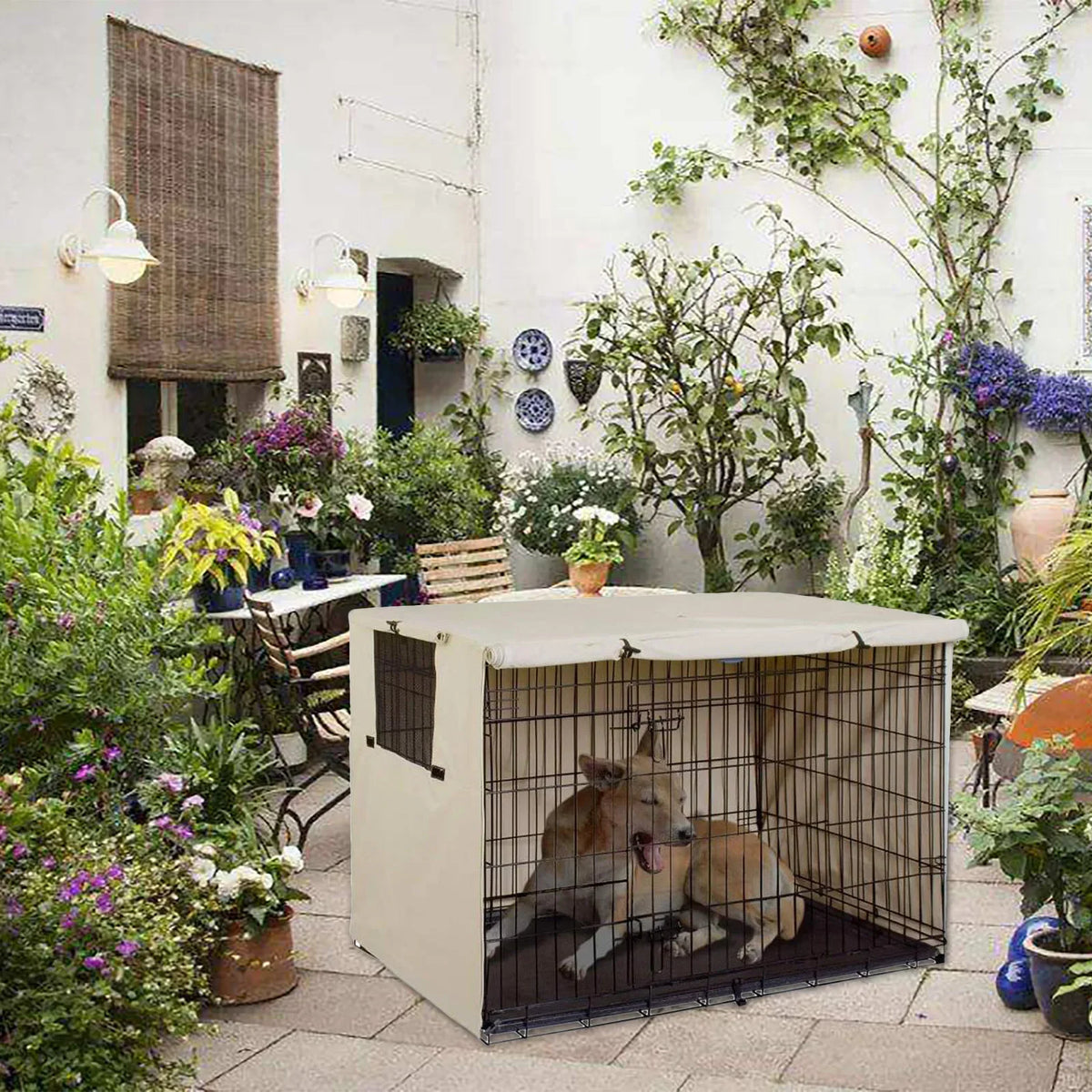 Impermeável durável Pet gaiola capa, caixa impermeável, canil cão fora, dobrável, protetora, multifunções, à prova de poeira, suprimentos