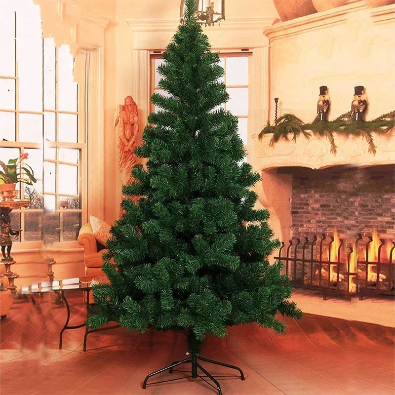 Árvore de natal em pvc criptografada, abeto artificial, árvore decorativa, interior e exterior, atmosfera de natal, peças de decoração, 0.9m ~ 3m