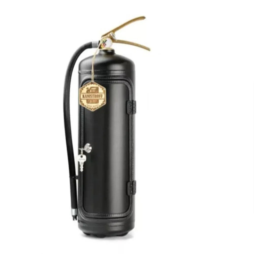 Novo armário de licor portátil metal vermelho/preto suporte garrafa extintor sistema armazenamento barra