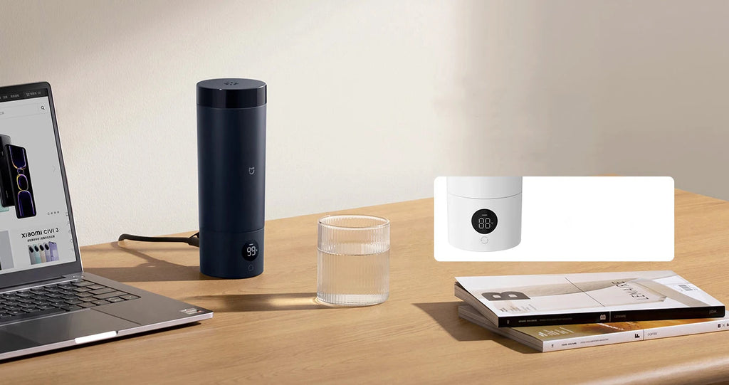 Chaleira Elétrica Inteligente Xiaomi Mijia 350ml, Copo Térmico Portátil com Fervura Rápida e Controle de Temperatura Isolado para Viagens