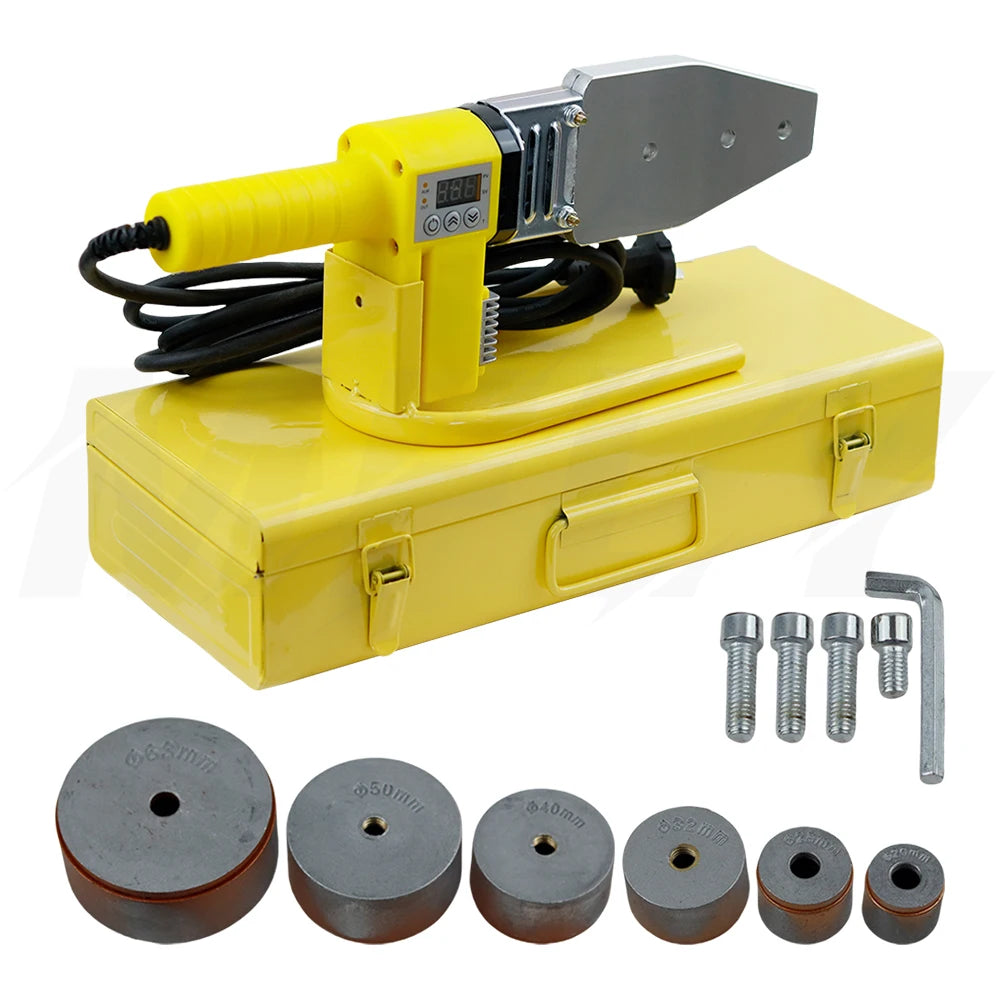 Tubo de solda, tubo de PVC ferro de solda, plástico soldagem aquecimento, Hot Melting Tool, PB, PP, PE, PPR, 600W-1000W