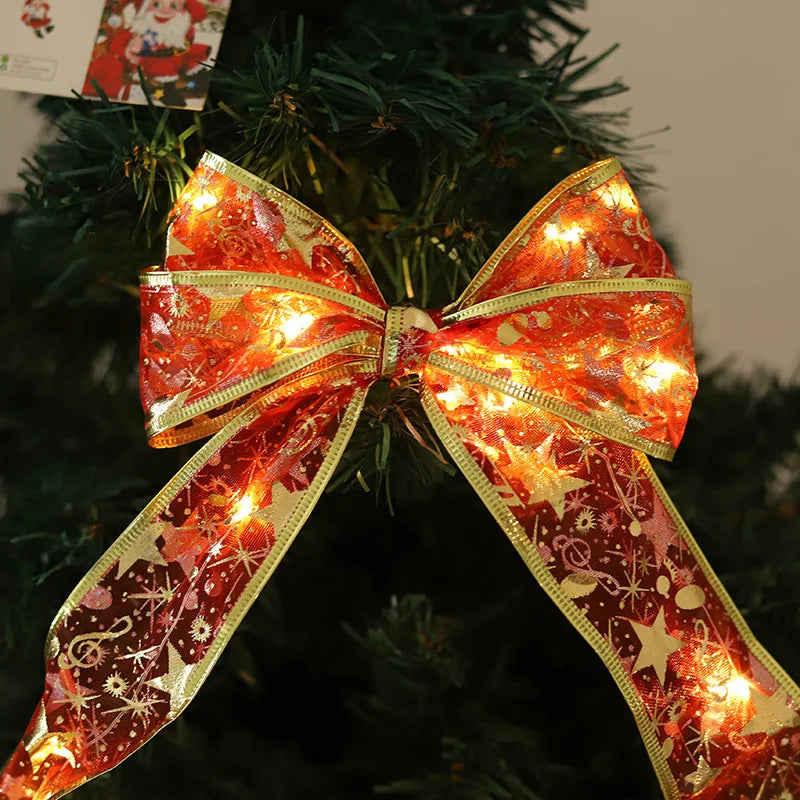 Decoração de natal fita luzes de fadas ornamento da árvore de natal luzes da corda de natal navida natal decoração de ano novo 2025