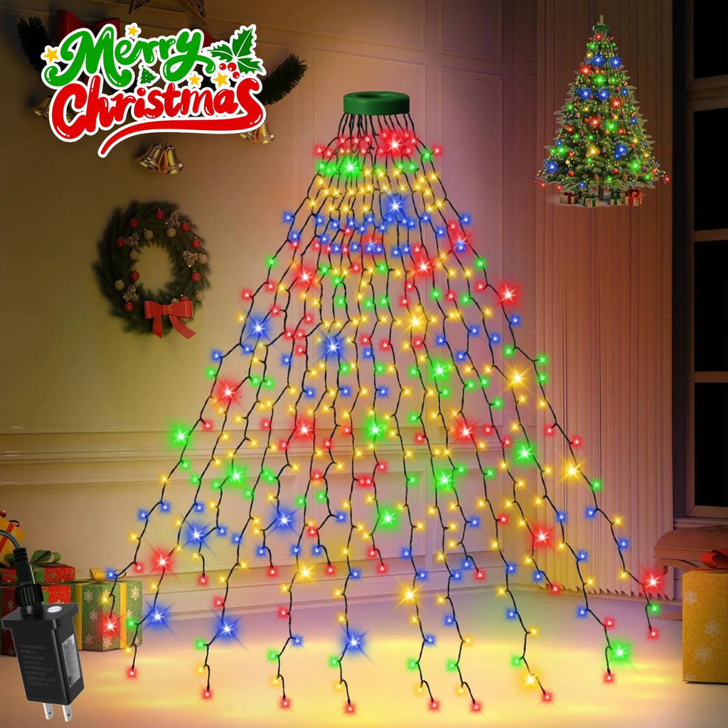 Luzes led para árvore de natal, corda à prova d'água para jardim, pátio, decoração de telhado, festa de feriado, decoração de festival