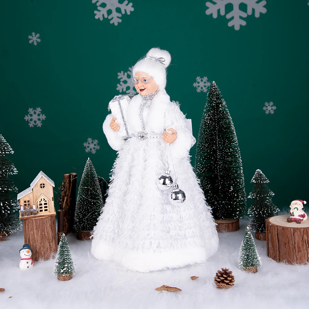 40cm natal anjo boneca estatueta brinquedo colher de árvore ornamentos em pé aniversário natal decorações navidad decoração para casa novedades