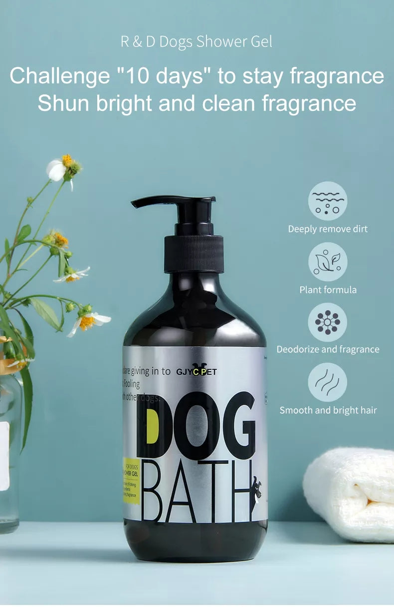 Shampoo para animais de estimação, para cães, pele seca, alívio de coceira, anti-pulgas, banho, chuveiro para animais de estimação, anti-rasque, gatos, cuidados com o cabelo, limpeza, gel de banho, sabonete