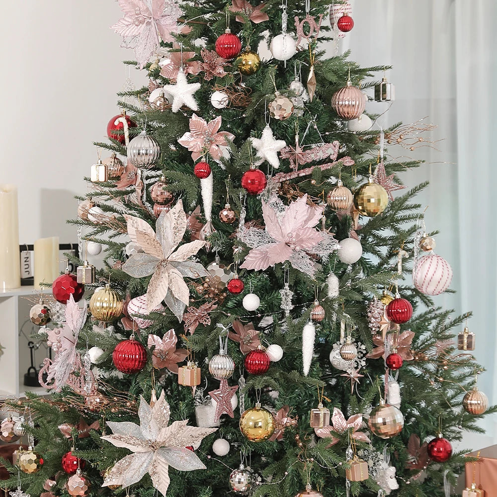 30 pçs bola de natal decoração do quarto casa pendurado bola 2025 árvore de natal pingente decoração festa presente de ano novo acessórios navidad