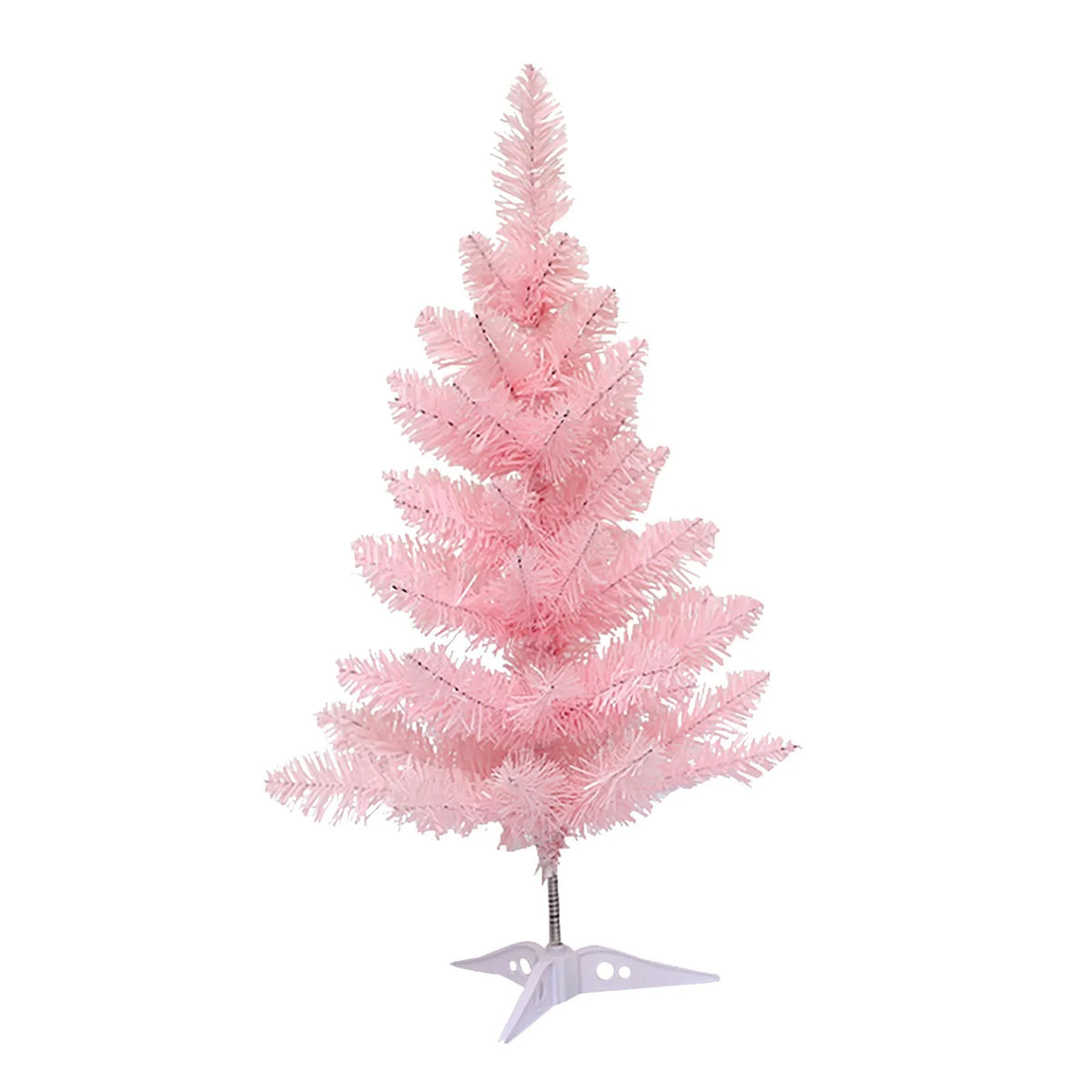 Árvore de natal artificial 45/60cm rosa desktop reunindo pinheiro de natal com luz decoração de natal ornamentos de janela presente