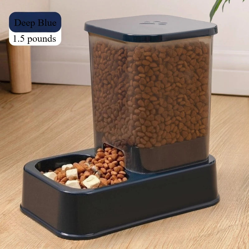 Comedouro e Bebedouro Automático para Gatos e Cães - Conjunto de Tigela para Ração e Bebedouro, Controle Inteligente de Porções para Gatos e Cães, Sem Bateria