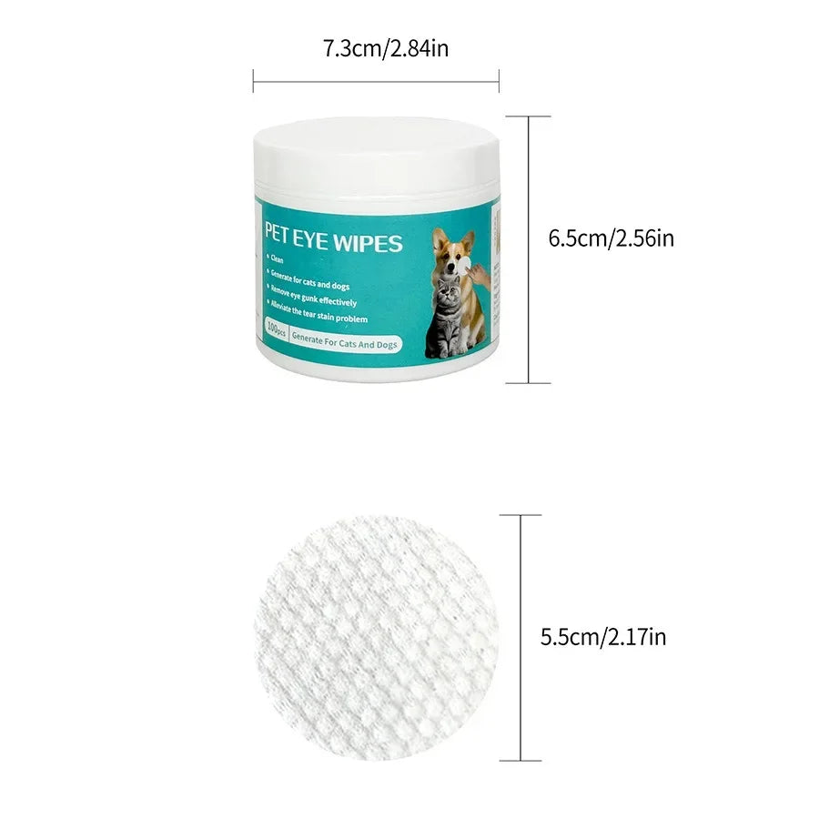Produtos de limpeza para animais de estimação, toalhetes para remover marcas de rasgo, limpeza de tecidos molhados, limpeza de olhos de gato, remoção de marcas de rasgo e limpeza de animais de estimação