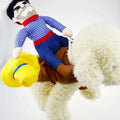 Fantasia Prática de Cowboy para Cães com Chapéu Combinando, Roupa de Cosplay para Pets, Acessório de Fantasia para Halloween, Natal, Cachorros e Festas