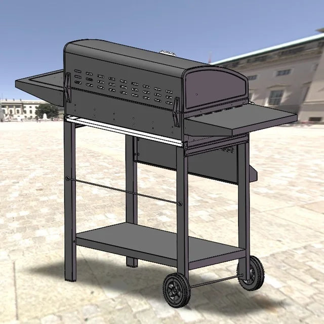 Armários e Ilhas para Churrasqueiras de Cozinha Externa em Aço Inoxidável 304 de Alta Resistência, com Grelhadores de Churrasco a Carvão, GLP e Gás Natural, com Rotação Visual