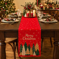 Caminho de Mesa com Tema de Árvore de Natal, Decoração Festiva de Mesa, Adequado para Festas de Natal de Inverno, Decoração de Casa para as Festas, Presente de Natal