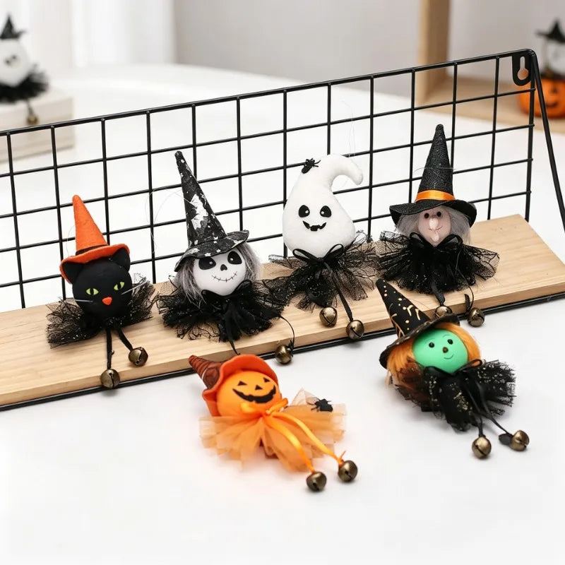 Enfeites Assustadores de Halloween: Bonecos de Pelúcia de Abóbora, Bruxa e Fantasma para Pendurar – Decoração Festiva e Presente de Feriado 2026