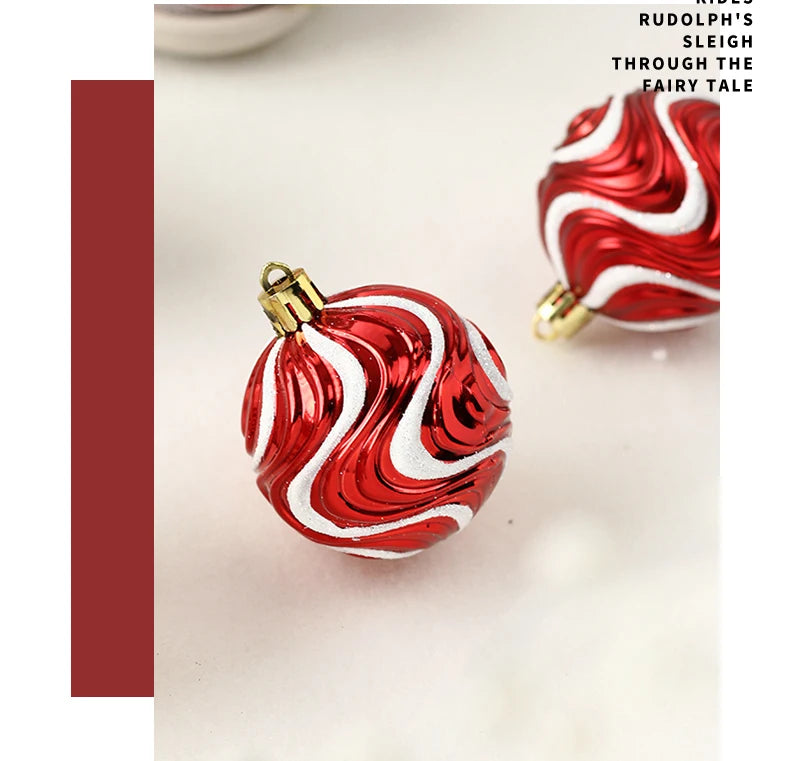 Conjunto de decorações de árvore de enfeites de Natal, bola de Natal inquebrável de 16 quilates, ornamentos pendurados de 2,36 polegadas para decoração de festas de fim de ano