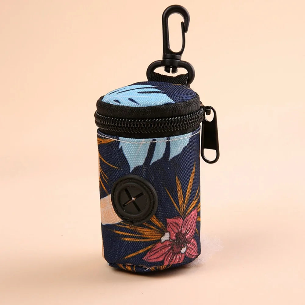 Hangable cão cocô saco dispensador zíper cães andando acessório saco de resíduos titular portátil bonito sacos de lixo organizador suprimentos para animais de estimação