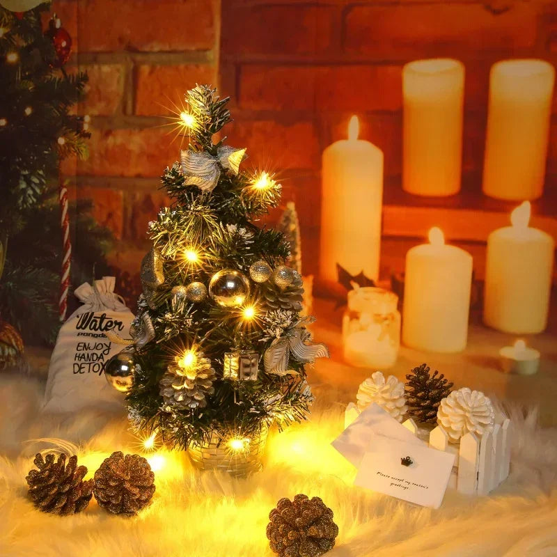 40cm led árvore de natal nightlight led luz pinho agulha árvore mini árvore de natal decoração de mesa ornamento presente de ano novo