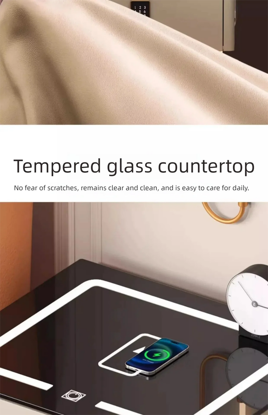 Mesa de Cabeceira Inteligente com Armazenamento para Quarto - Móveis para Casa