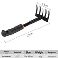 Conjunto de Ferramentas de Jardinagem Mini com 4 Peças, Incluindo Pá, Rastelo e Enxada para Plantio de Flores e Vegetais, Equipamento de Jardinagem Manual para Casa e Jardim