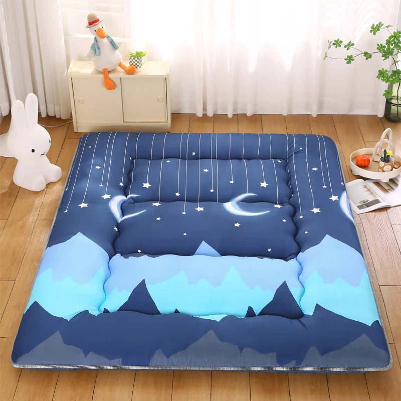 Colchão Tatami Espesso Estilo Japonês, Tapete de Chão Macio, Almofada Dobrável para Descanso em Casa, Acessório para Quarto