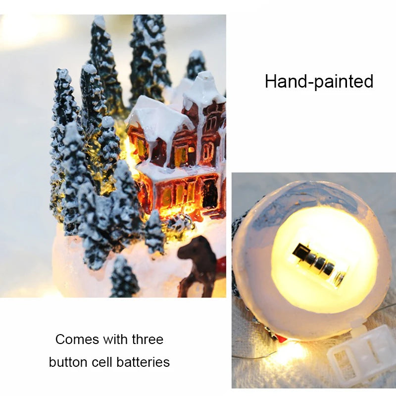 Decorações de natal led luzes da noite luminosa micro paisagem casa presente criativo das crianças natal ano novo ornamentos