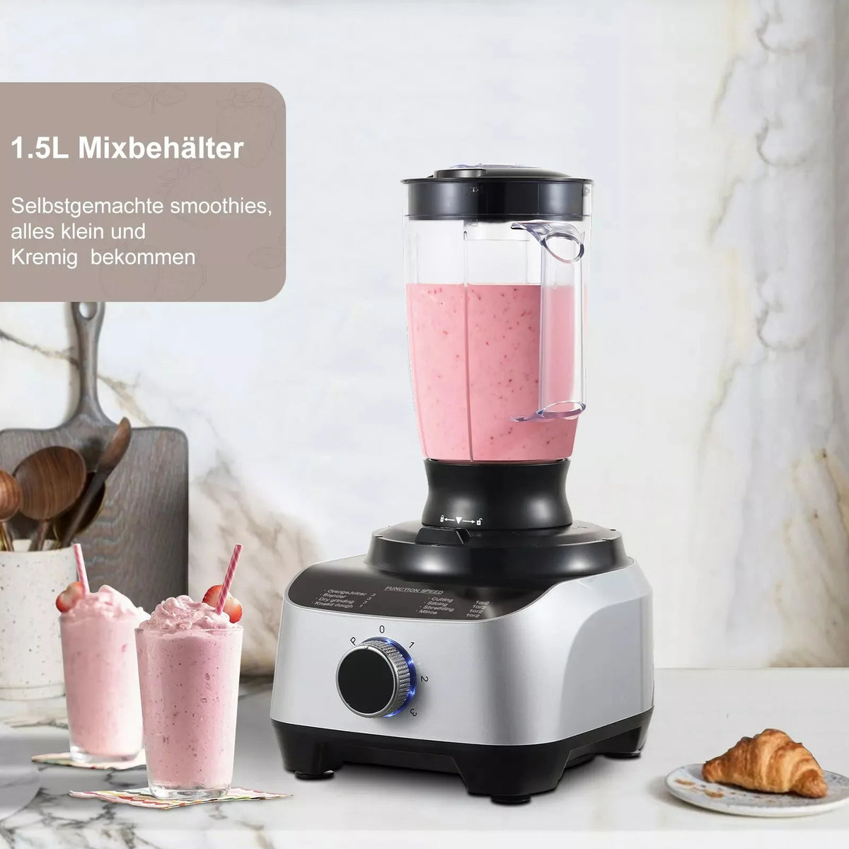 Topstrong 1300W Batedeira Multifuncional 11 em 1 Processador de Alimentos YYFP410