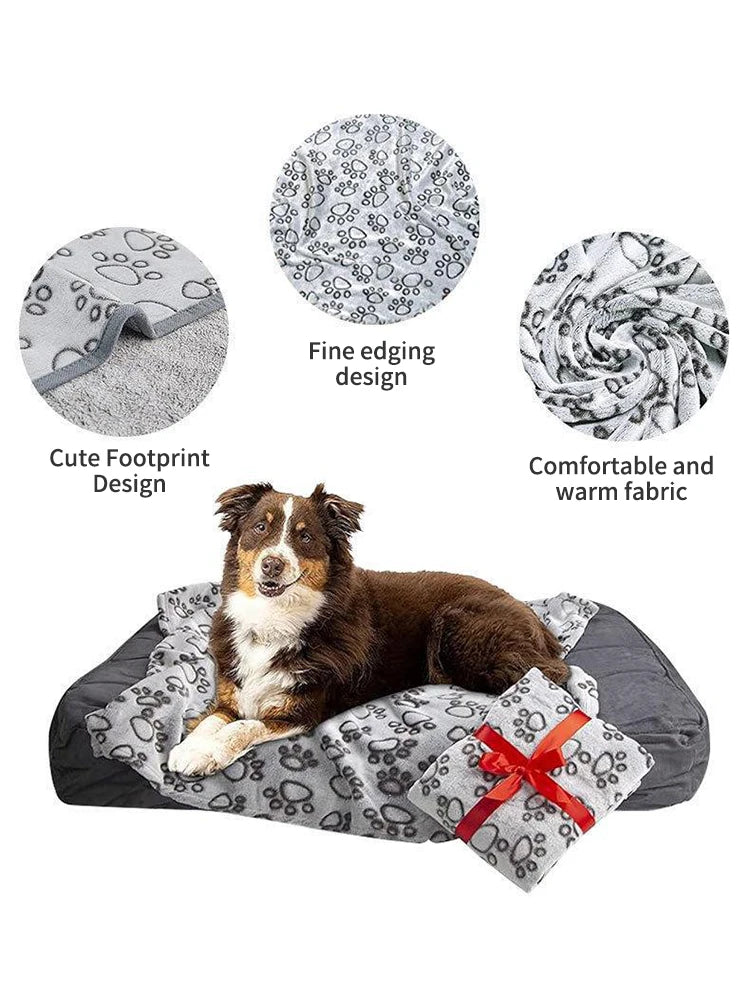 Cobertor macio de inverno para cães lavável, cobertor para gatos para gatos internos, tapete grande, médio e pequeno, presentes para cachorros, cama essencial (cinza)