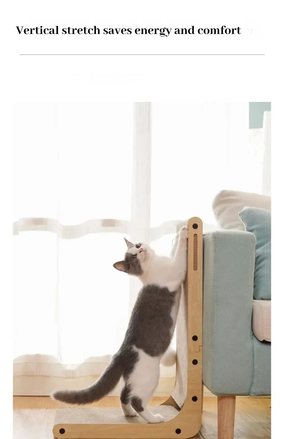 Gato arranhando placa gato brinquedos de madeira resistente ao desgaste e resistente a riscos post gato móveis treinamento moagem garra brinquedos sofá