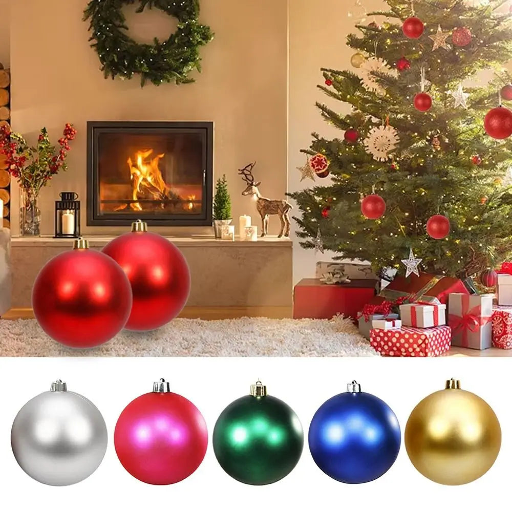 Decoração de férias 12/15/20cm bola de natal acabamento fosco formato de bola decoração de ano novo barra de bola fosca teto