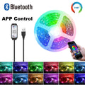 Fita LED RGB 5050 Colorida com Bluetooth para Decoração de Ambientes, 10m 15m 20m 30m, Iluminação LED Neon para PC e TV, Fita LED