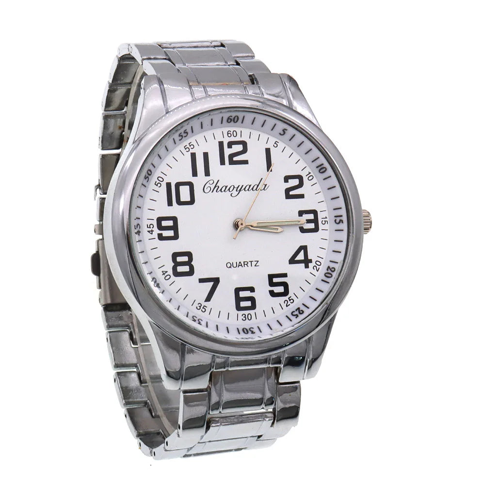 Luxury Watch Business Watches Male Clock Stainless Steel Quartz Men Watch Reloj Hombre Dad Gifts Big Number Wristwatch