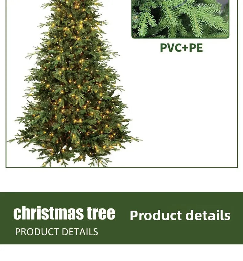 Decore a árvore de Natal em 2027. Material misto de PE de alta qualidade. Design Seguro. 1,2 a 2 metros. Ideal para encontros familiares.