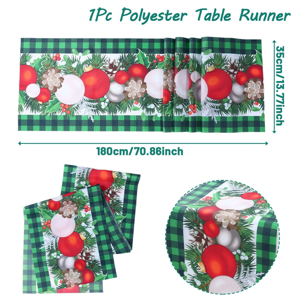 Natal papai noel corredor de mesa navidad natal noel árvore boneco de neve bandeira de mesa feliz natal decoração para casa 2025 ano novo 2026