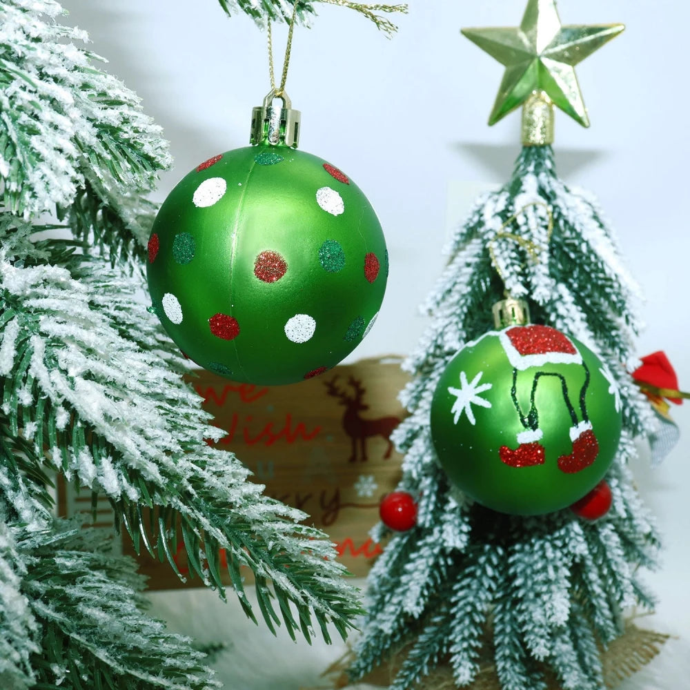 12 pçs 6cm conjunto de bola de natal para o natal ano novo casamento primavera festival carnaval festa cena pano decoração da árvore de natal