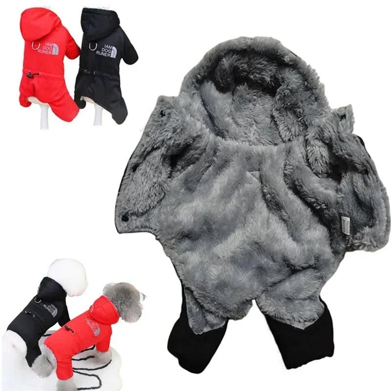 Roupas de inverno para cães de estimação, jaqueta super quente, casaco de algodão grosso, à prova d'água, roupas para cães pequenos, buldogue francês, roupa de cachorro