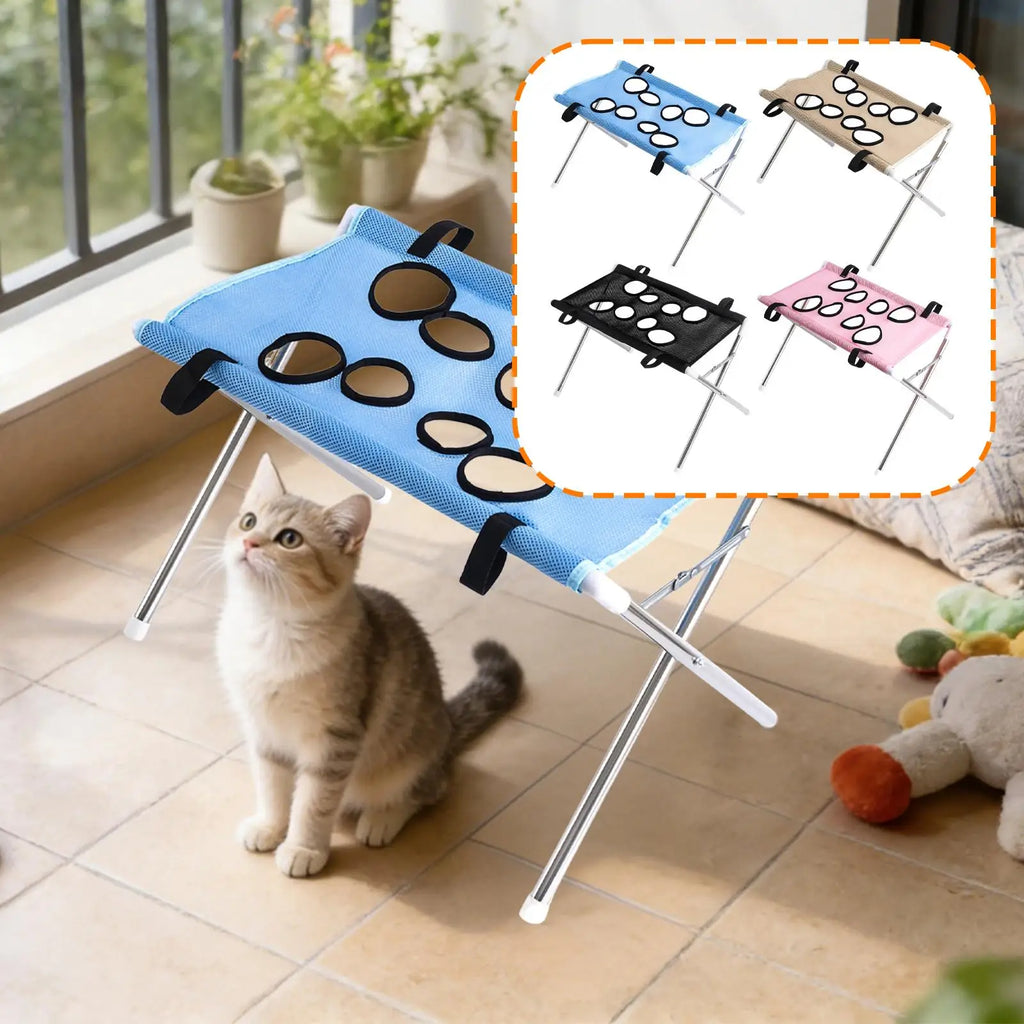 Rede de Tosa para Animais de Estimação Dobrável, Mesa de Tosa para Cães, Arnês de Suspensão Auxiliar, Estrutura de Cama para Banho de Gatos