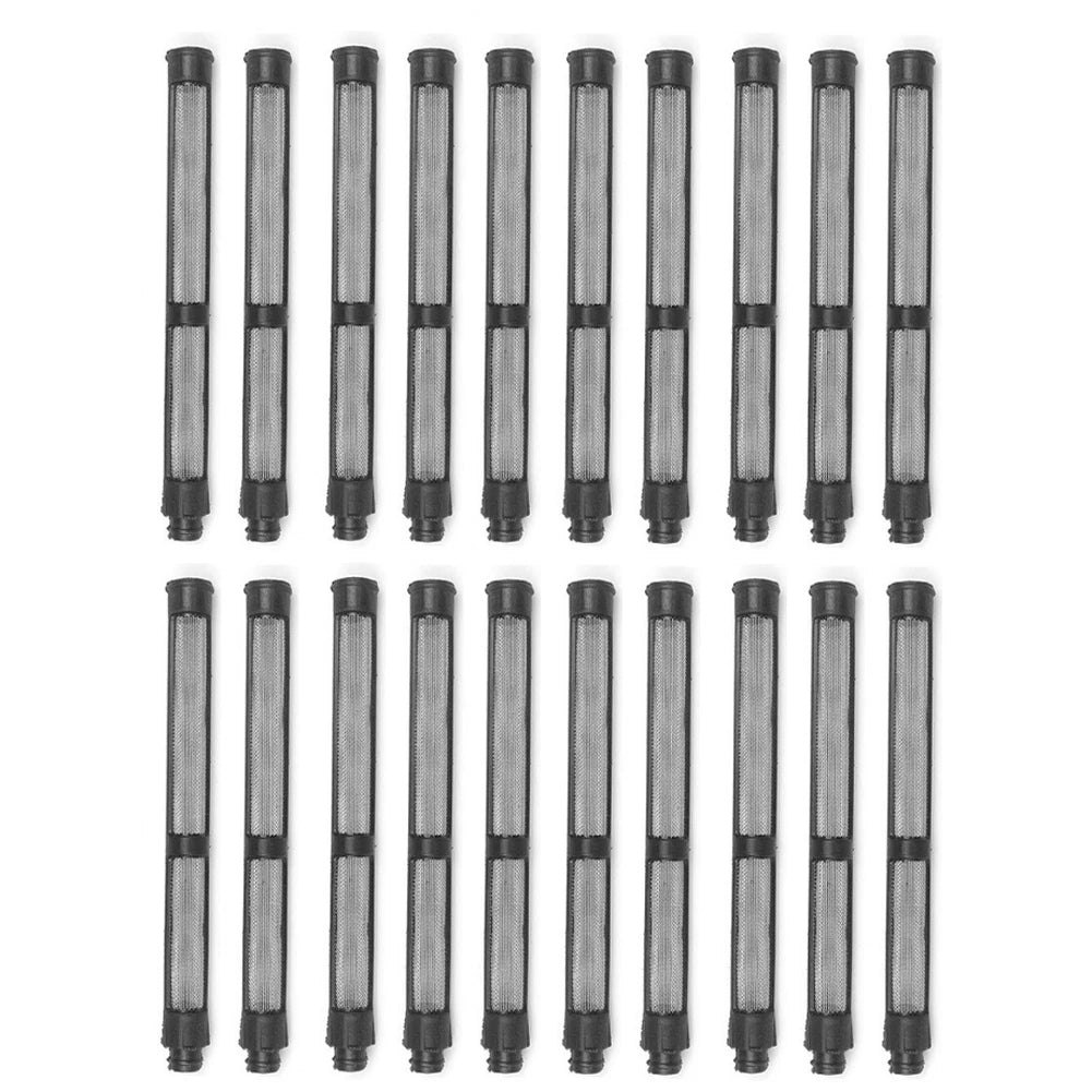 20 pçs 60/100/150 malha airless pintura pulverizador filtros alta filtragem airless pintura pulverizador filtro 11x110mm acessórios da ferramenta elétrica