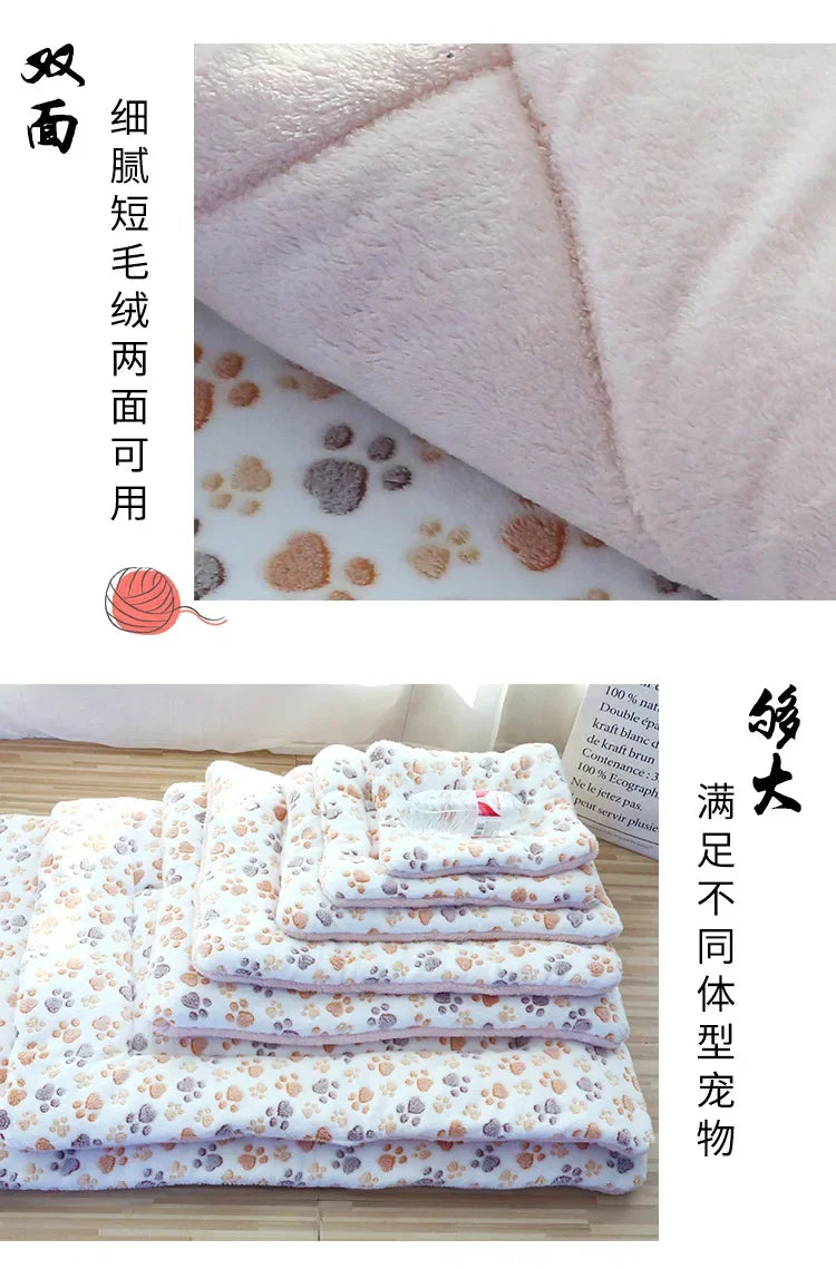 Tapete Dupla Face para Pets, Cama de Pelúcia Curta para Gatos e Cães Pequenos, Almofada Fofa para Animais de Estimação, Manta Quente para Gatinhos, Sofá-Cama para Gatos