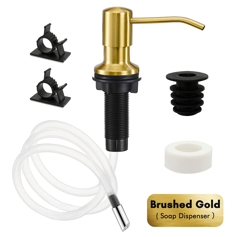 Dispensador De Sabonete Líquido De Aço Inoxidável, Kit De Tubo De Extensão, Bombas De Imprensa De Mão, Banheiro, Loção, Detergente, Pia De Cozinha