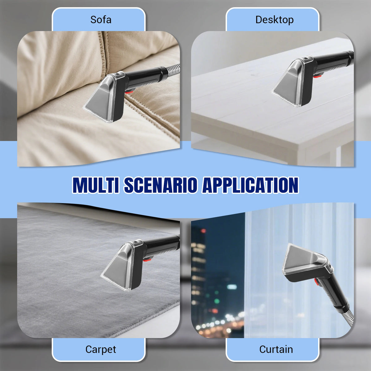 Máquina de Limpeza de Manchas para Casa, Tecidos, Assentos de Carro, Estofados, Resíduos de Animais de Estimação, Sofás e Carpetes, Potência de Sucção de 13Kpa