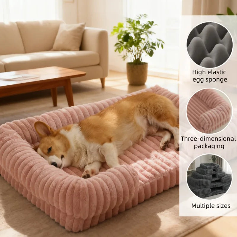 Cama para Cães de Inverno, Cama Quente para Filhotes, Sofá para Animais de Estimação, Tapete para Gatos Pequenos, Suprimentos para Pets, Cestas Grandes, Camas para Cães de Porte Médio, Casinha Grande para Cães