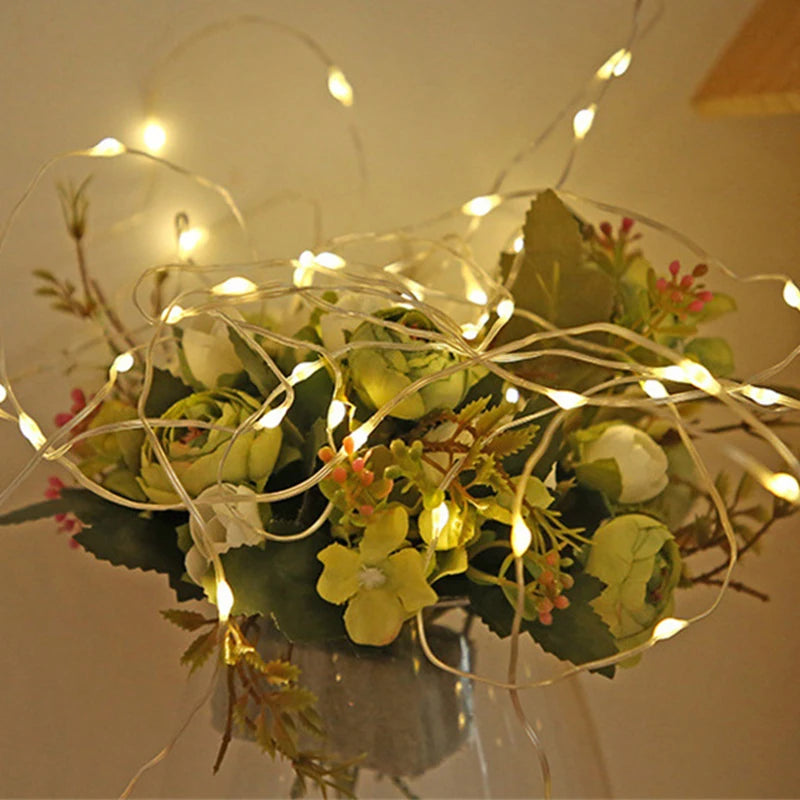 Árvore de Natal ao ar livre e interior String Lights, impermeável Bluetooth Fairy LED String Lights, IP65, WS2812B, 100LED, 10m