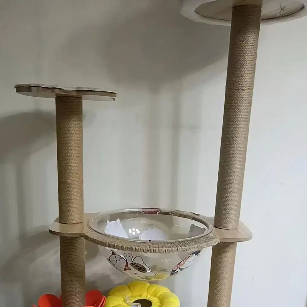Poste Arranhador de Sisal para Gatos, Brinquedo Anti-Arranhões para Cuidado das Garras, Peças de Reposição Destacáveis DIY para Árvore de Gatos, Suprimentos Domésticos para Gatos de Estimação