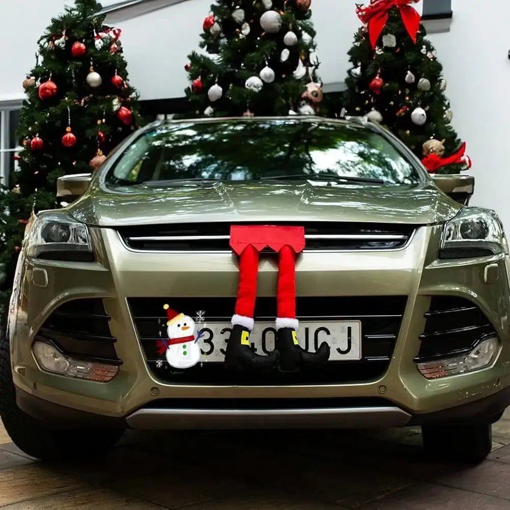Natal elfo santa pernas acessórios do carro decoração de natal para casa árvore de natal pingentes ornamentos presentes feliz ano novo decoração de casa