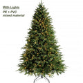 Árvore de natal artificial pe misturada criptografada com luzes led árvore de natal de alta qualidade 1.2m-1.8m decorações de natal de ano novo