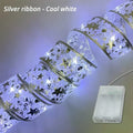 Fita fada discoteca luz árvore de natal branco quente decoração atmosfera ouro ano novo para festa buquê diy arco corda lâmpada