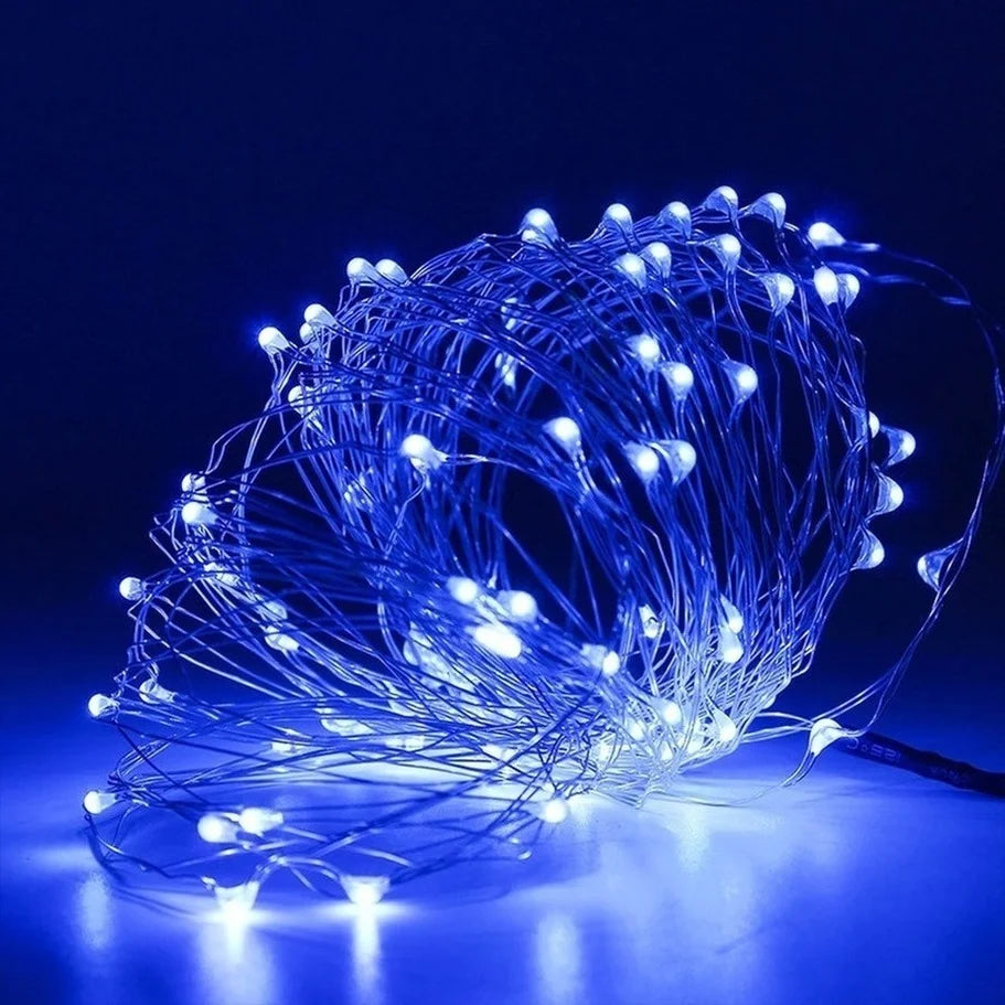 1 pçs 1m 2 3m 5m fio de cobre led luzes da corda iluminação do feriado guirlanda de fadas para a árvore de natal festa de casamento decoração natal
