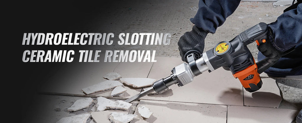 SucceBuy 1400 W Martelo de demolição Martelo elétrico Heavy Duty 2900 BPM Disjuntor de concreto 2 peças Cinzel Bits Chipping