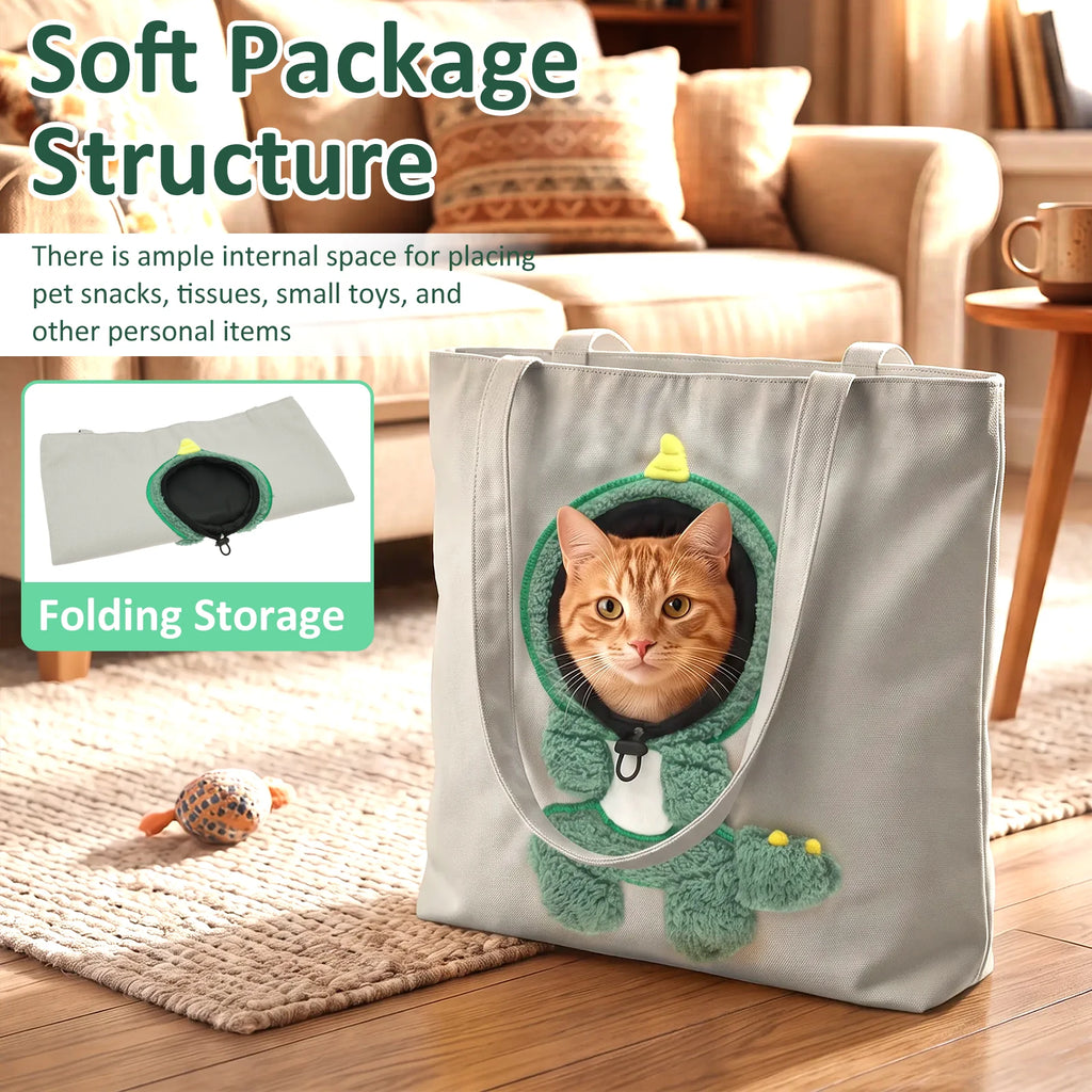 Bolsa de transporte para animais de estimação, modelo portátil com abertura para a cabeça, com fivela de segurança para a coleira, bolsa de viagem respirável para cães e gatos, artigos para animais de estimação, para