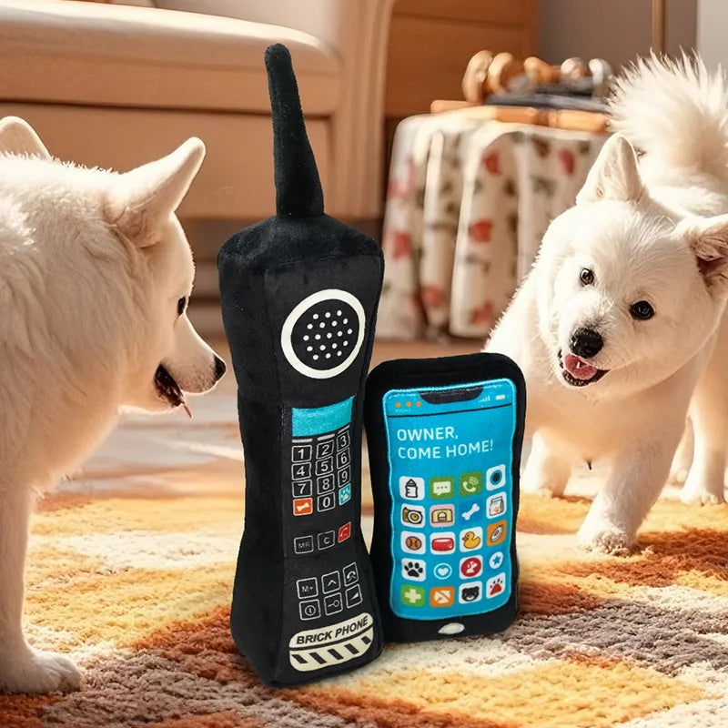 Brinquedo de Pelúcia para Celular, Brinquedo de Papel com Som de Cachorro, Adequado para Cães Mastigarem e Aliviar o Tédio.