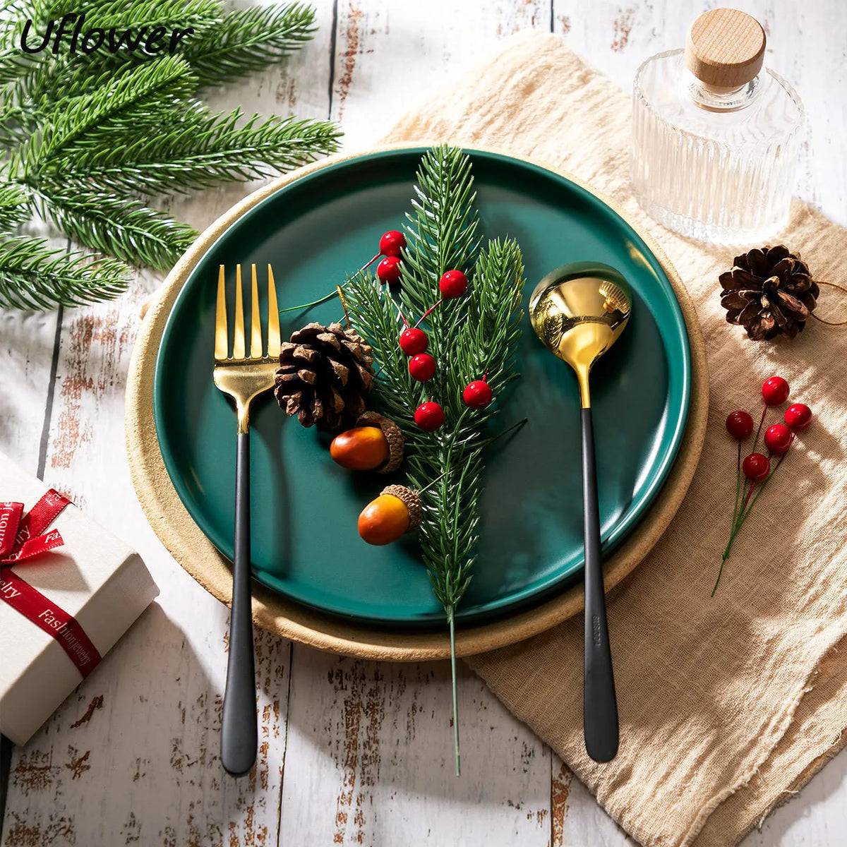 5/10pc ramos de pinheiro de natal decoração de natal artificial falso planta agulhas de pinheiro grinalda diy árvore de natal decoração de casa ano novo